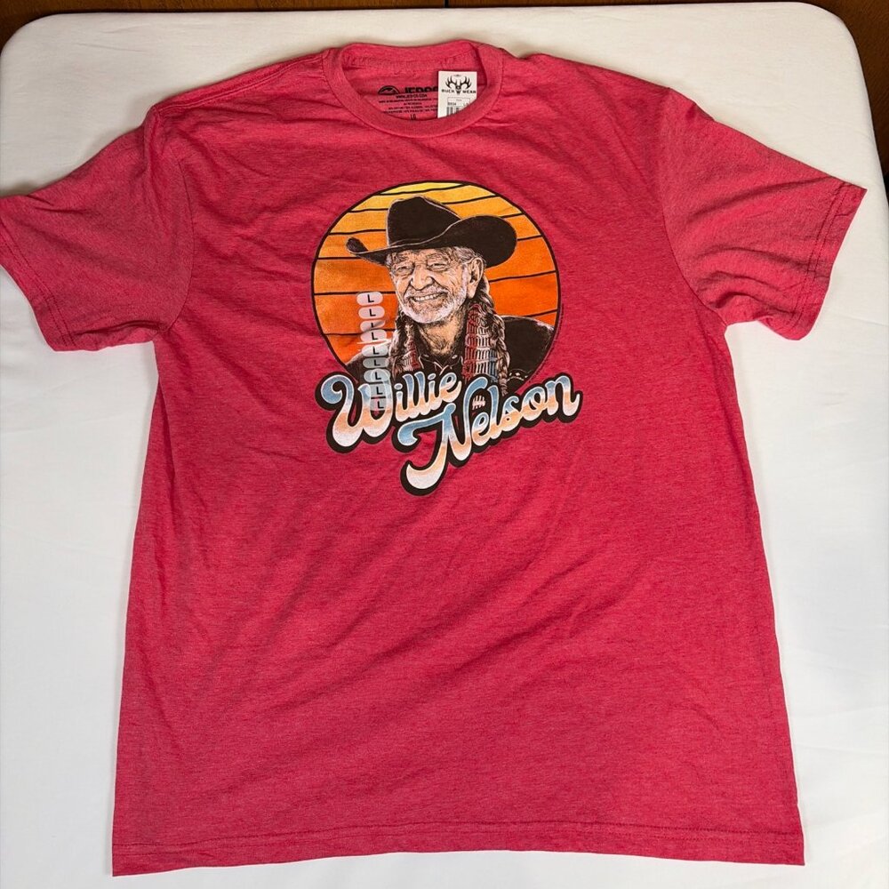 NWT Jedco Willie Nelson - Unisex T-Shirt L Red